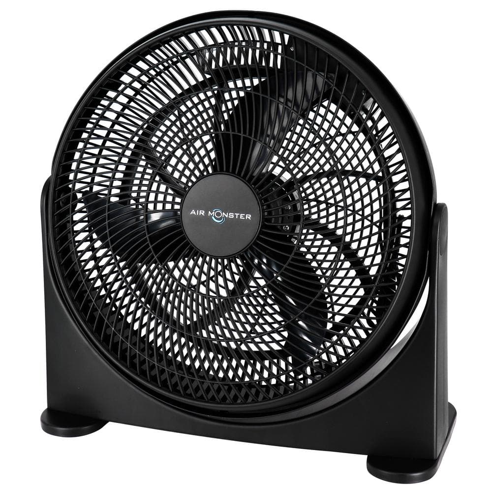 AIR MONSTER 16 in. Air Circulator 3 Speed Adjustable Angle Floor Fan in ...