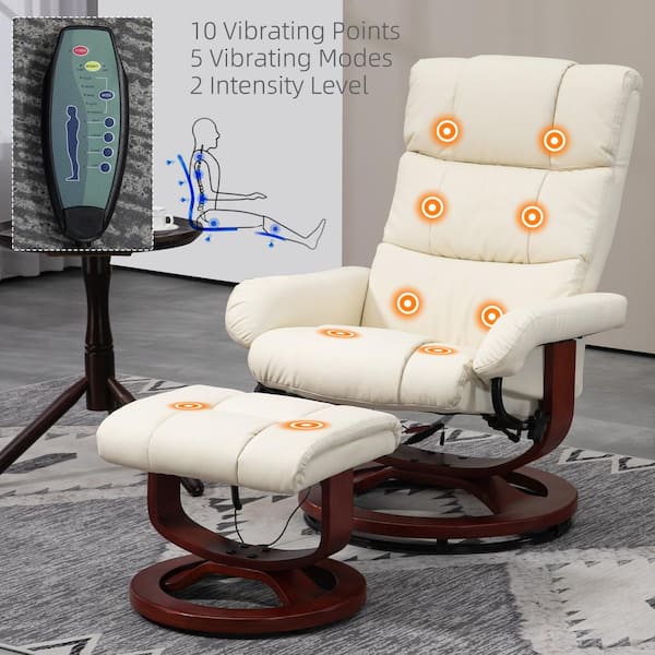 White massage recliner chair discount