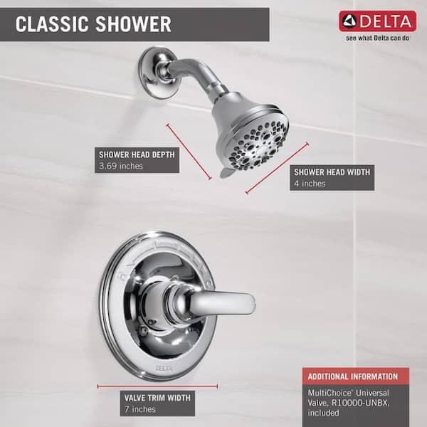Delta Classic Single-Handle 1-Spray Shower Only Faucet in Chrome 