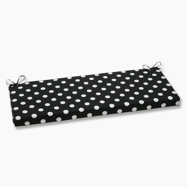 Pillow Perfect Novelty Rectangular Outdoor Bench Cushion in Black