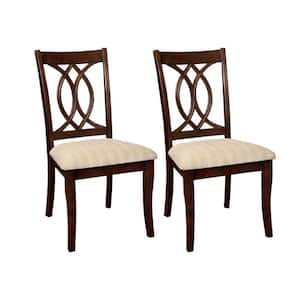 Carlisle Brown Cherry Transitional Style Side Chair