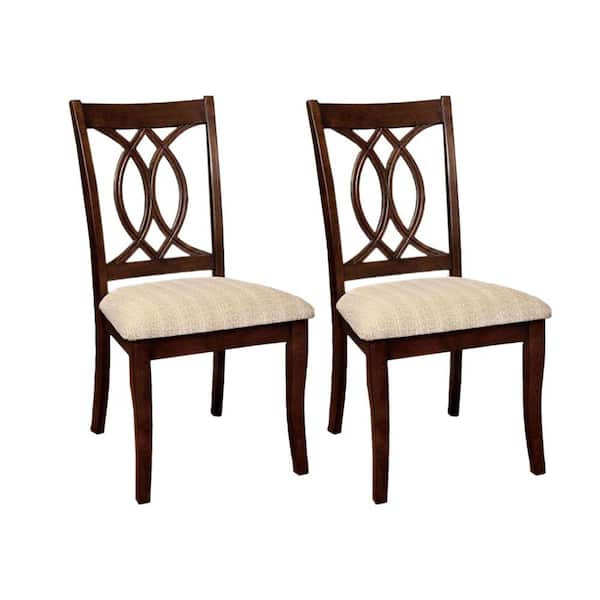 William's Home Furnishing Carlisle Brown Cherry Transitional Style Side Chair