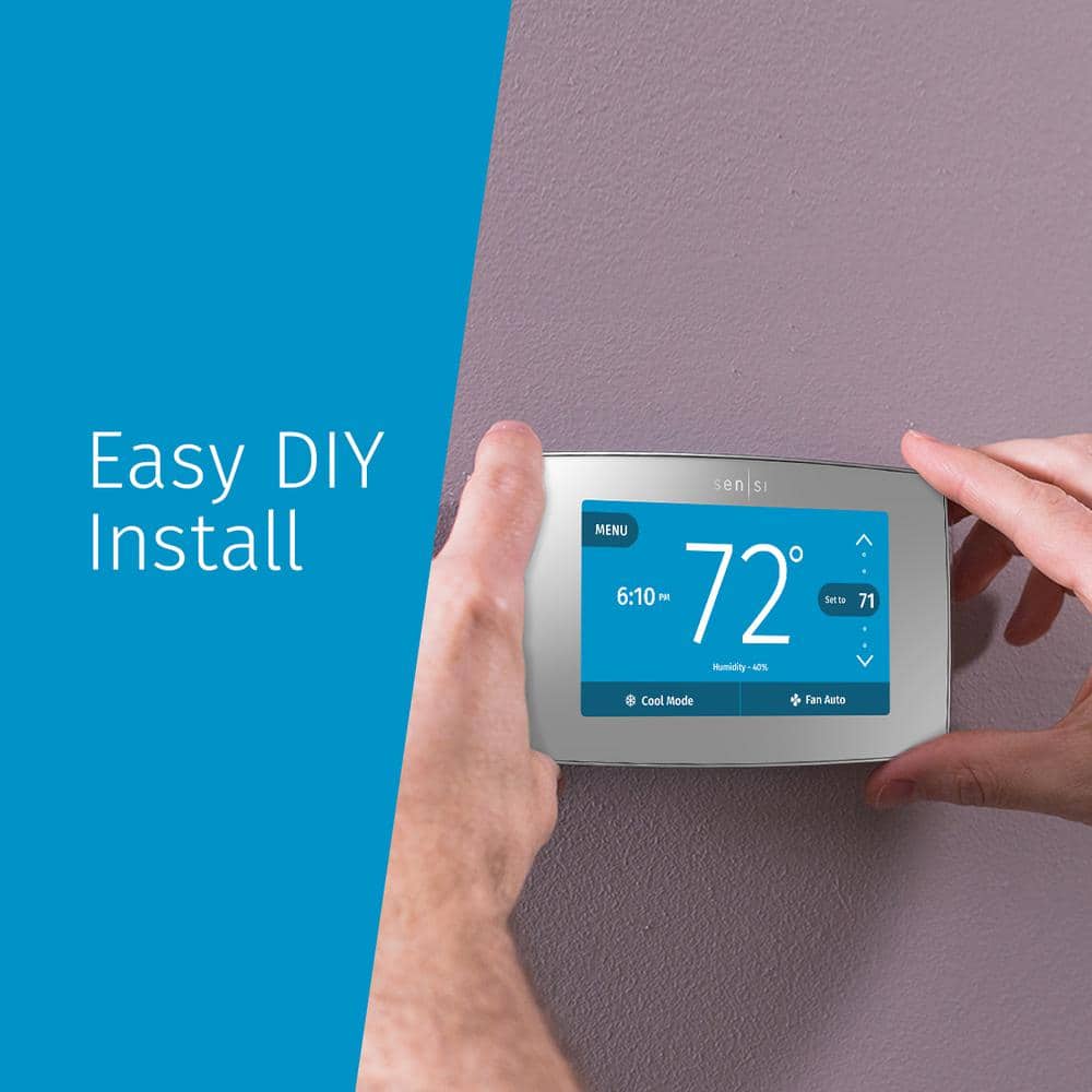 Silver Programmable Touchscreen Wi-Fi Smart Thermostat