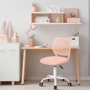 Carnation Pink Mesh Upholstery Task Chair with Adjustable Height
