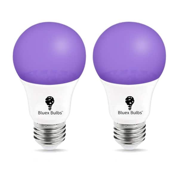 75-Watt Equivalent A19 Decorative Indoor/Outdoor LED Light Bulb in Black (2-Pack)