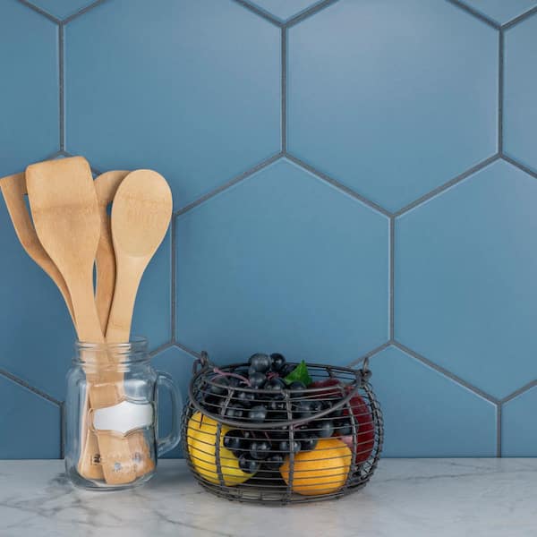 Textile Basic Hex Niagara 8-5/8 in. x 9-7/8 in. Porcelain Floor and Wall Tile (11.5 sq. ft./Case)