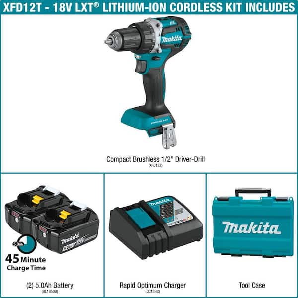 NO TOOLS EMPTY CASE ONLY Makita Tool Case XFD07T Cordless Driver Drill 