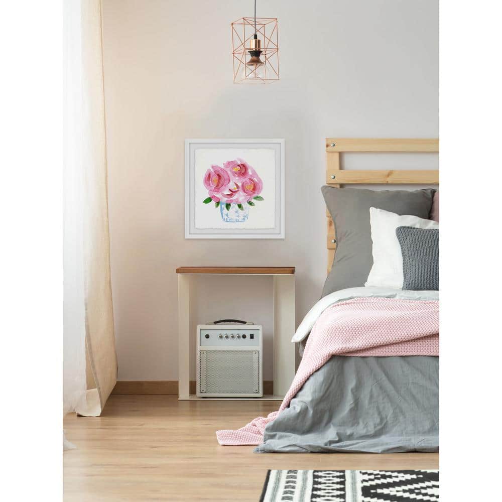 24 in. H x 24 in. W Pink Blooms by Marmont Hill Framed Printed Wall Ar
