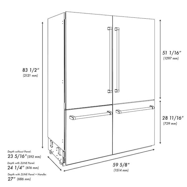 Reviews for ZLINE Kitchen and Bath 60 in. 4-Door French Door