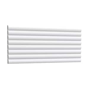 5/8 in. D x 9-7/8 in. W x 78-3/4 in. L Primed White Plain Modern Hill Polyurethane 3D Wall Covering Panel Moulding