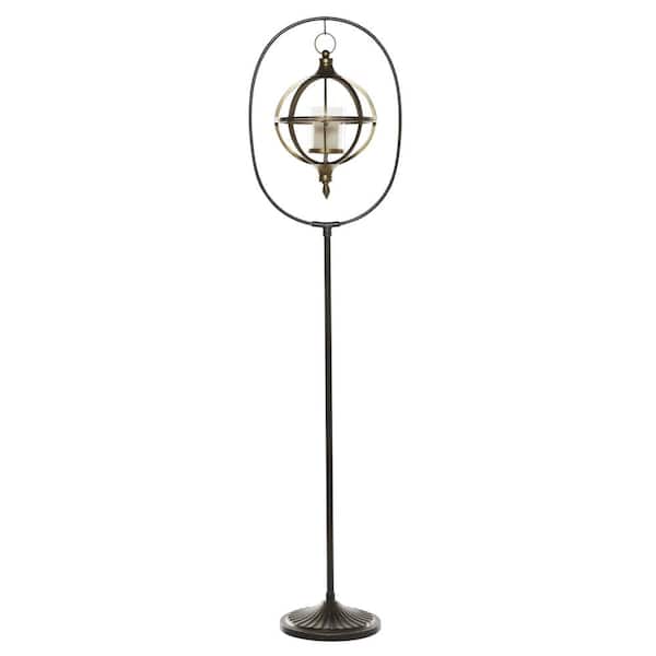 Litton Lane Bronze Metal Candle Lantern