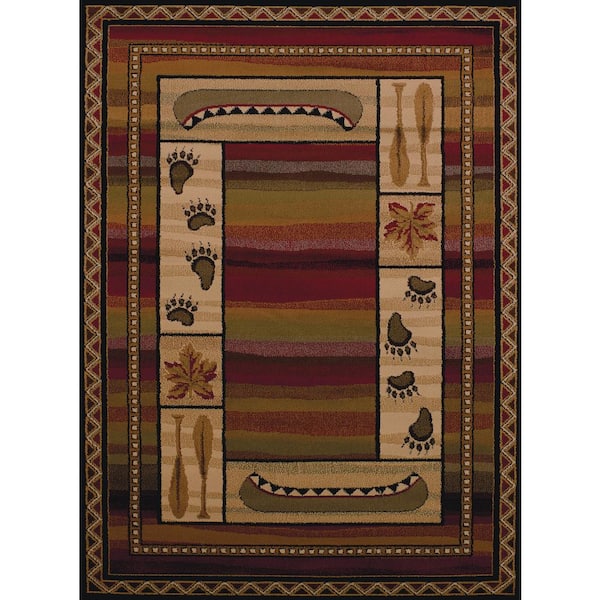 United Weavers Affinity Canoe Sunset Lodge 7 ft. 10 in. x 10 ft. 6 in. Area Rug