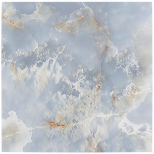 Ivy Hill Tile Selene Blue Onyx 24 in. x 24 in. Polished Porcelain Floor and Wall Tile (15.49 sq. ft. / Case)