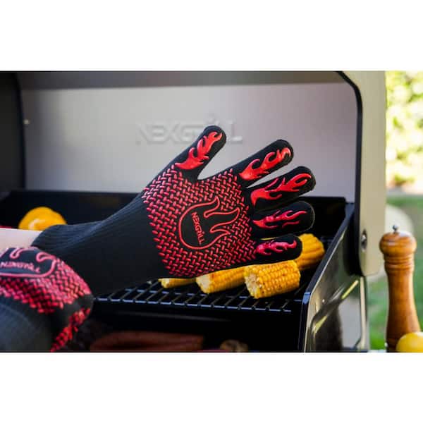 Nexgrill Heat Resistant Grilling Gloves with Silicone Grip 530