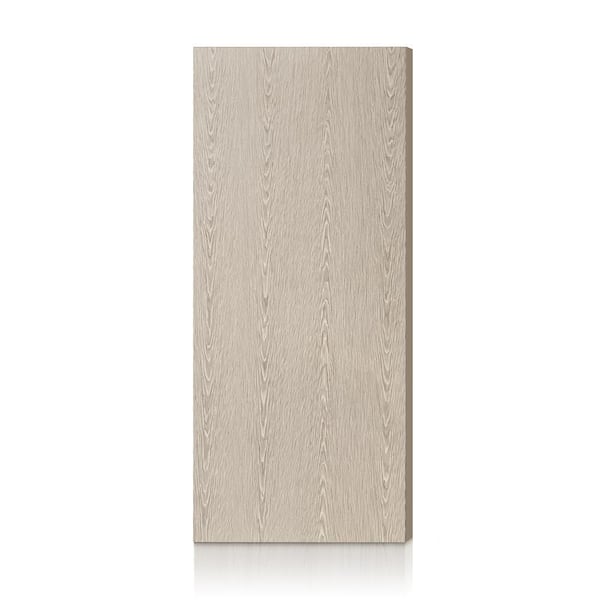 30 in. x 82 in. Oak Texture Flush Hollow Core Veneer Composite Interior Door Slab