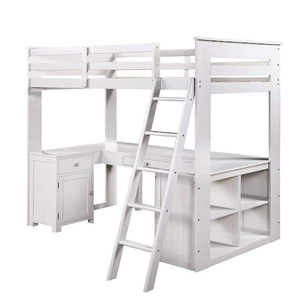 Acme Furniture Ambar Light Gray Twin Size Loft Bed