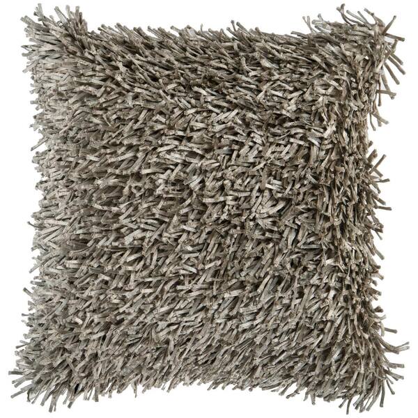 Artistic Weavers Wolfeboro Taupe Solid Polyester 22 in. x 22 in. Throw Pillow
