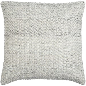 Objective Light Gray Woven Down Fill 18 in. x 18 in. Decorative Pillow