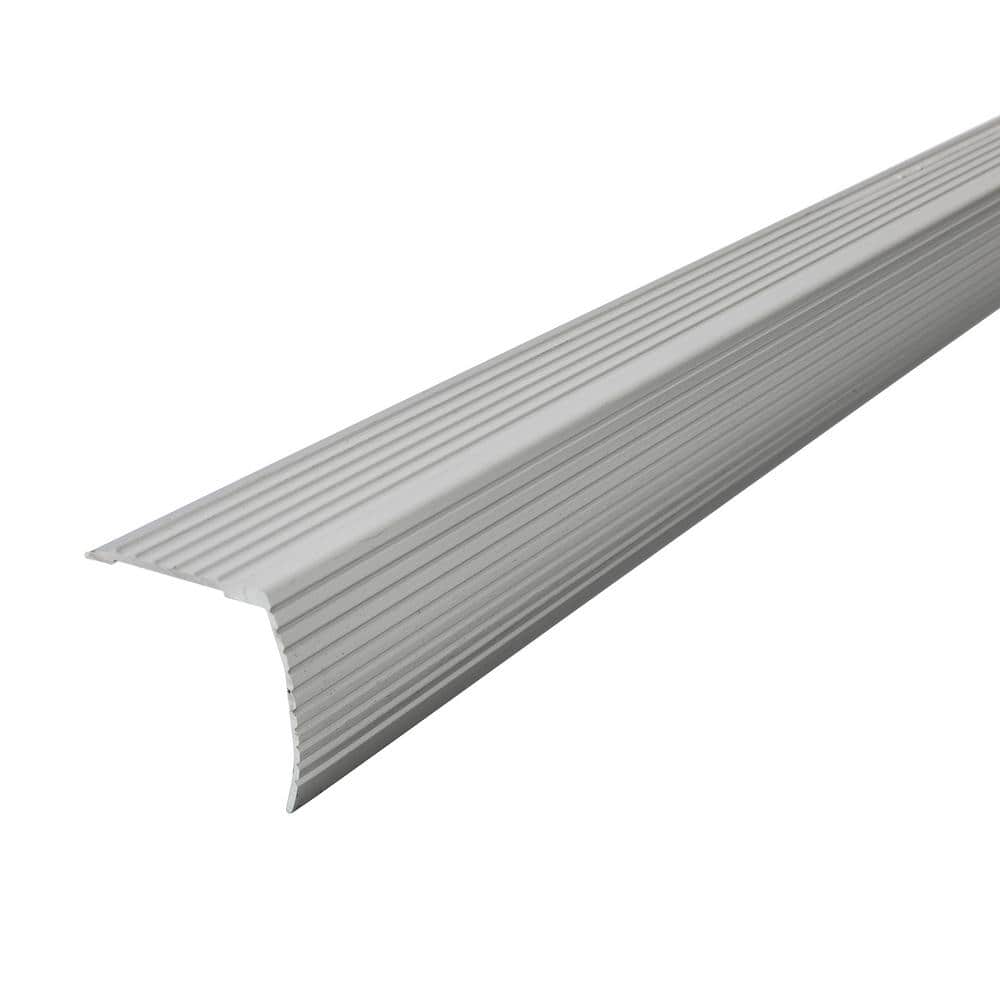 M-D Building Products 36" SATIN SILVER ALUMINUM FLUTE CINCH STAIR  EDGING 43309 - The Home Depot