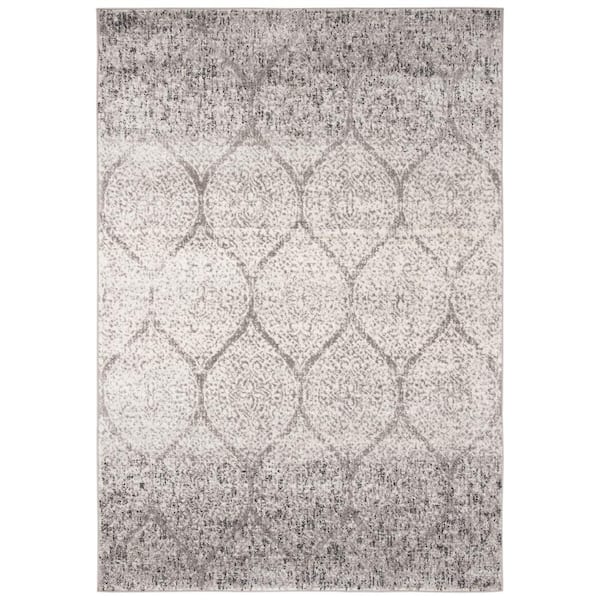 SAFAVIEH Madison Gray/Ivory 7 ft. x 9 ft. Medallion Area Rug