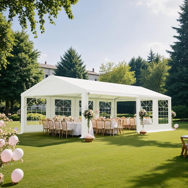 13 ft. x 26 ft. Party Tent Heavy Duty Outdoor Wedding Tent with Removable Sidewall
