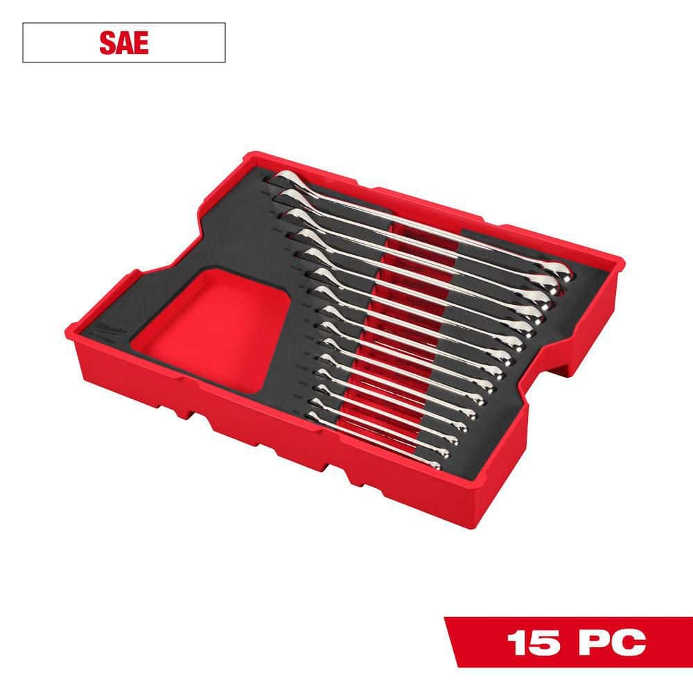 トライアルセット・サンプル Yuko Milwaukee SAE Combination Wrench Set with Tray for PACKOUT Drawers