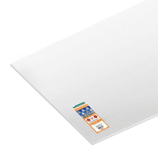 Veranda 1/4 in. x 24 in. x 4 ft. White Reversible PVC Trim/Sheet