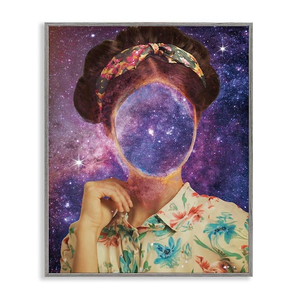 Stupell Industries Space To Think Portrait by Mary Urban Gray Framed Abstract Giclee Art Print 20 in. x 16 in.