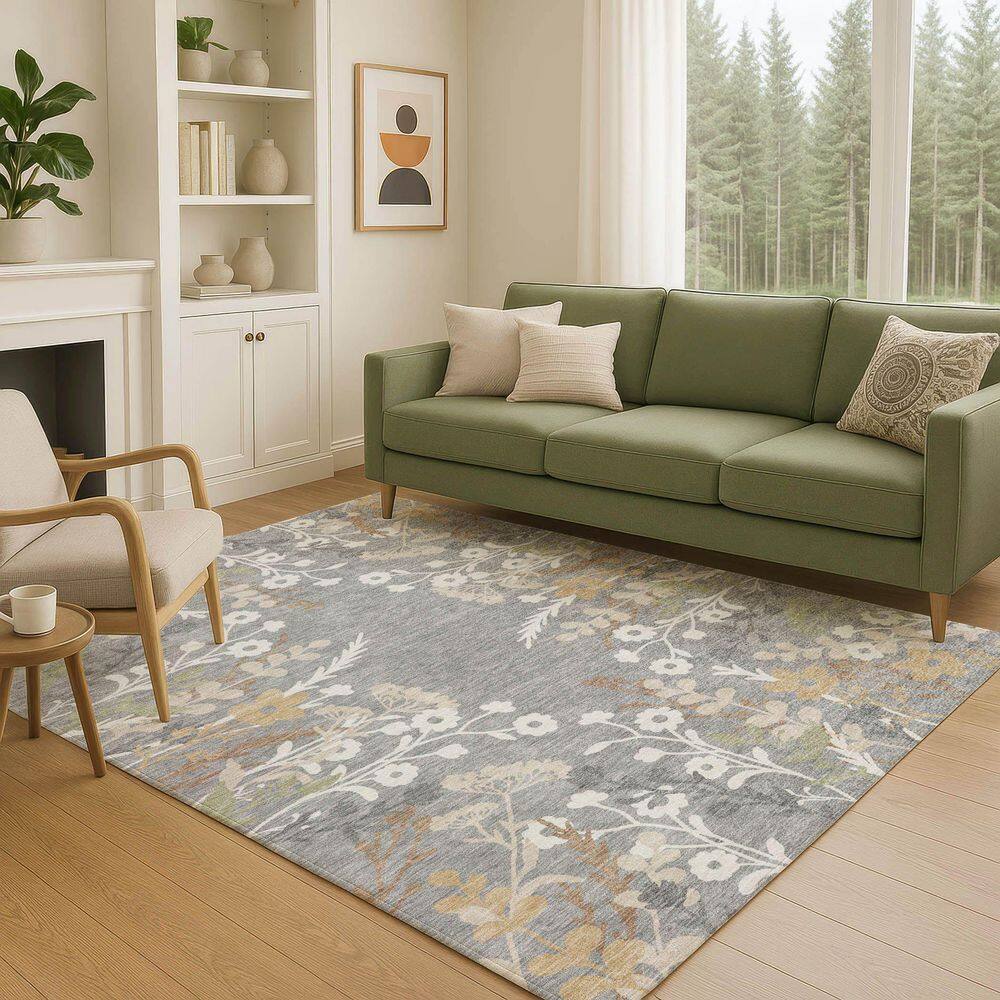 Chantille Machine Washable Indoor/Outdoor Abstract ACN2334 Gray 3 ft. x 4 ft. Area Rug price history on PriceWatchPro