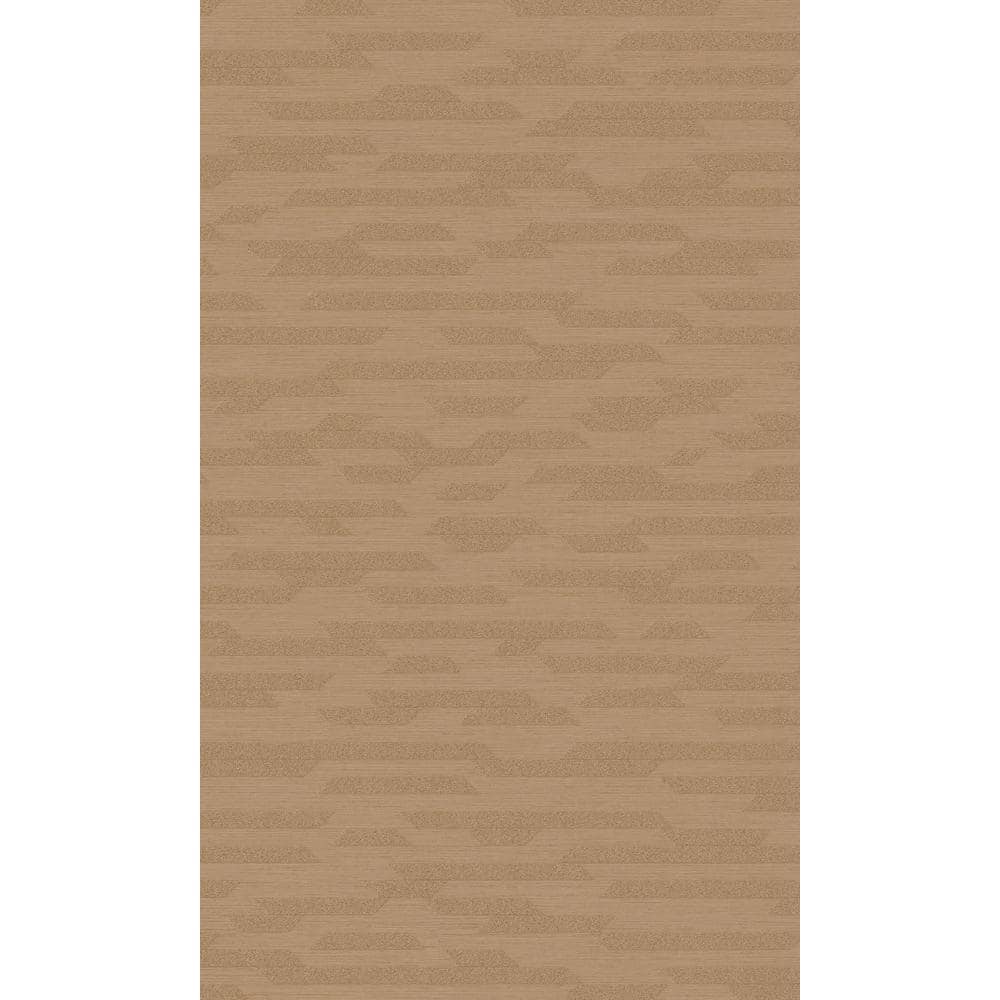 Brown Abstract Geometric Motif Printed Non-Woven Non-Pasted Textured Wallpaper 57 sq. ft. price history on PriceWatchPro
