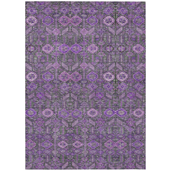 Addison Rugs Chantille ACN574 Purple 10 ft. x 14 ft. Machine Washable Indoor/Outdoor Geometric Area Rug