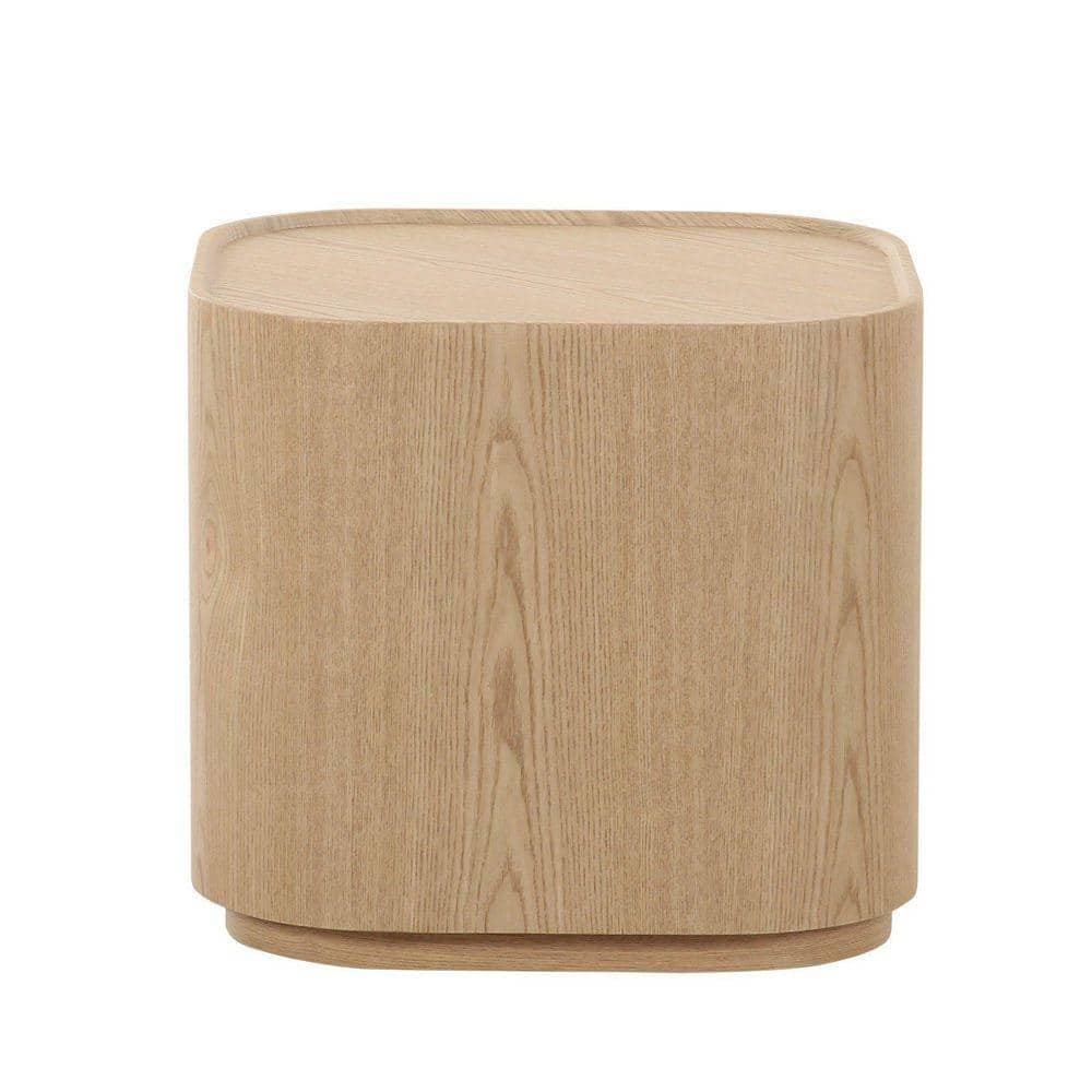MR MODREST Modrest Quillen Modern 20 in. Natural Ash Square Wood End ...