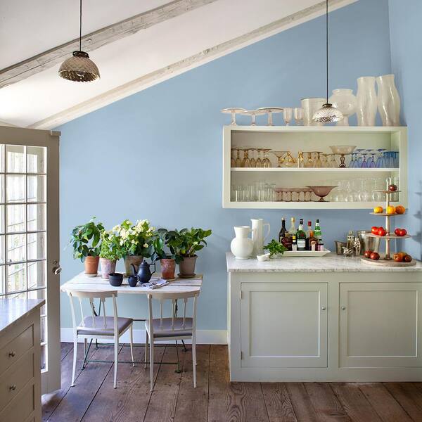 Glidden Premium 1 gal. #HDGB49 Blue Hydrangea Eggshell Interior