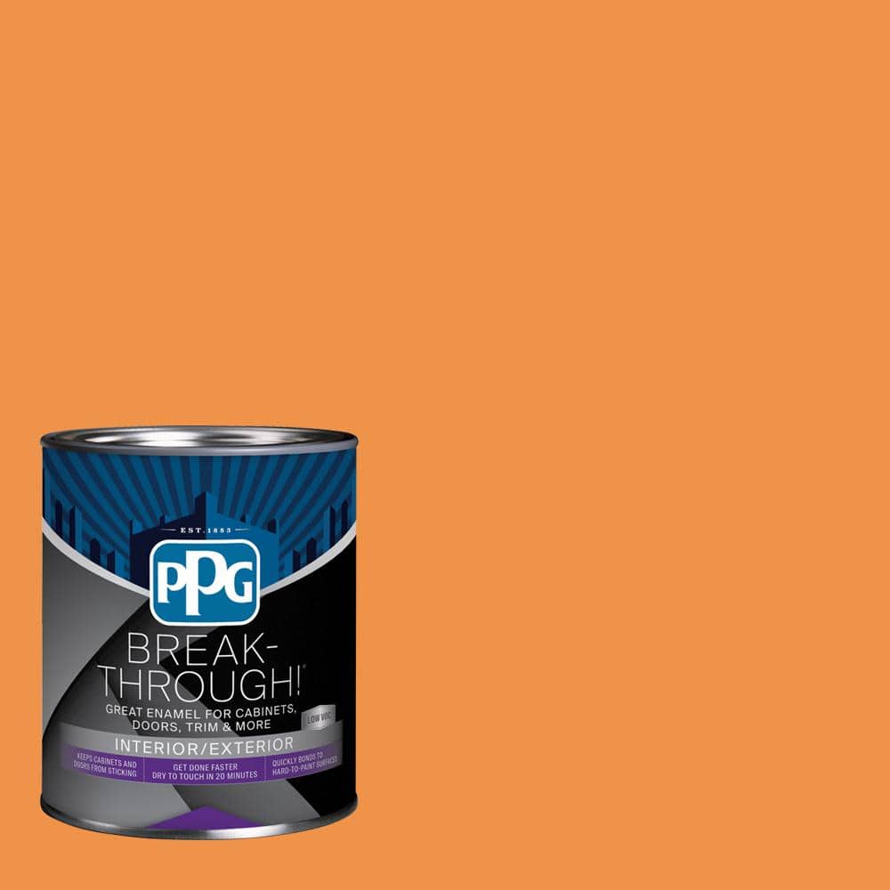 BreakThrough! 1 qt. PPG11977 Carmelized Orange SemiGloss Door, Trim & Paint PPG1197