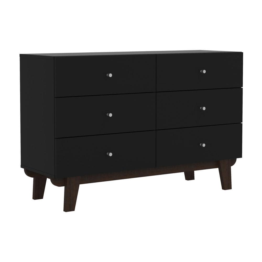Hillsdale Furniture Kincaid 6-Drawer Black Dresser 31 in. H x 47 in. W x 15.75 in. D, Matte Black -  2735-717