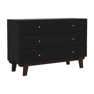 Kincaid 6-Drawer Black Dresser 31 in. H x 47 in. W x 15.75 in. D