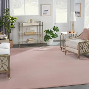 Essentials 10 ft. x 14 ft. Pink Solid Contemporary Indoor/Outdoor Patio Area Rug