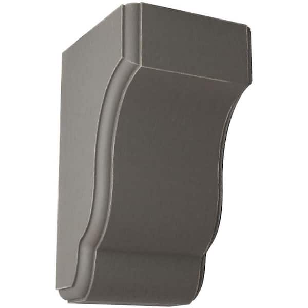 Ekena Millwork 3-1/2 in. x 6-1/2 in. x 4 in. Reclaimed Grey Capistrano Mission Wood Vintage Decor Corbel