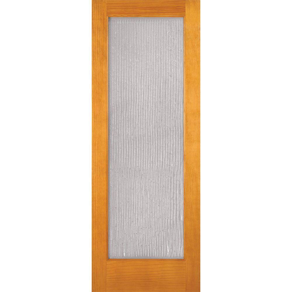 Feather River Doors 24 In X 80 In 1 Lite Unfinished Pine Bamboo Casting Woodgrain Interior 5477