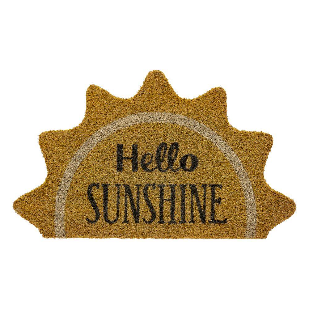 Hello Sunshine Shape 18 in. x 30 in. Indoor/Outdoor Coir Door Mat price history on PriceWatchPro