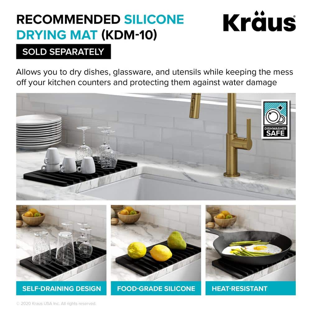Matte Gray 33" Fireclay Farmhouse Single Bowl Kitchen Sink