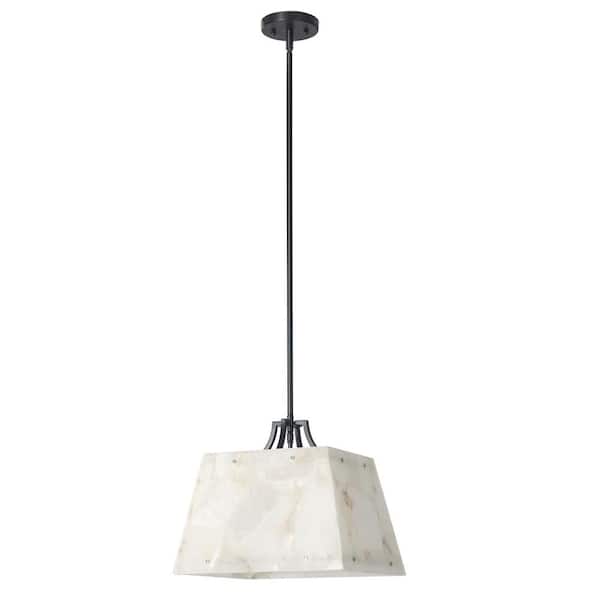 TRIBESIGNS WAY TO ORIGIN Bonnie 3-Light Alabaster Pendant Light Genuine Marble Hanging Light