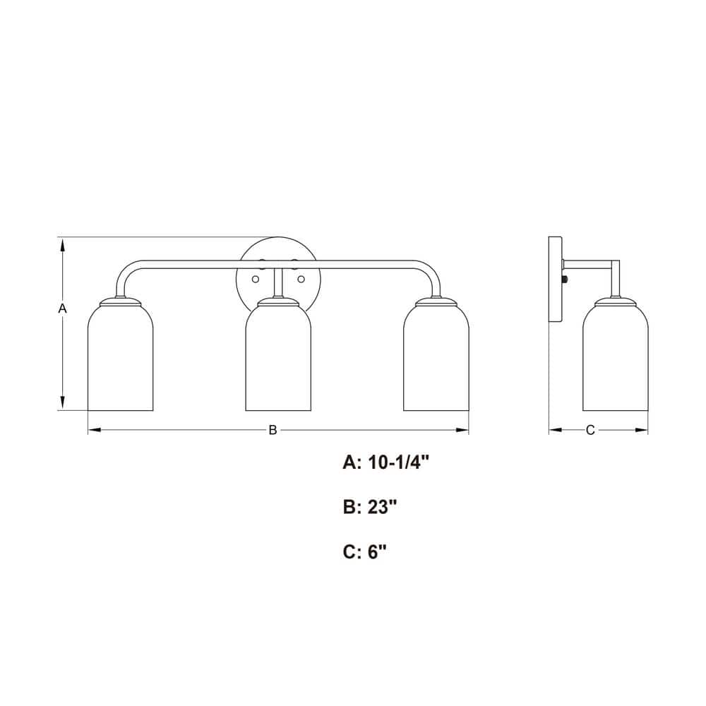 Shelby 23" Gold Brass Bathroom Vanity Light with White Glass