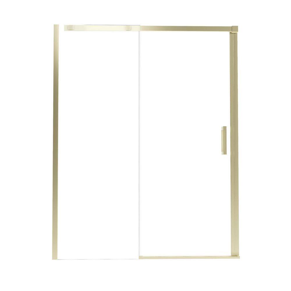 60 in. W x 74 in. H Sliding Framed Shower Door in Brushed Gold with 8mm SGCC Tempered Glass price history on PriceWatchPro