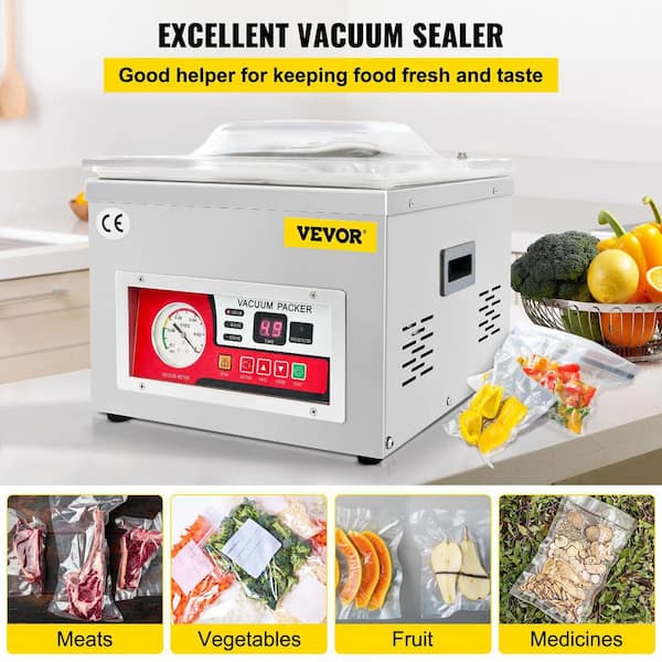 VEVOR Silver Chamber Vacuum Sealer 110-Volt Kitchen Packaging