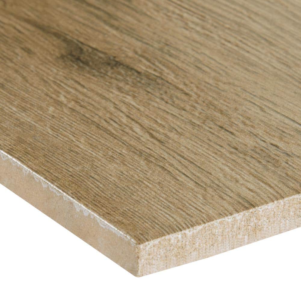 Celeste Taupe 8" x 40" Glazed Ceramic Wood Look Tile