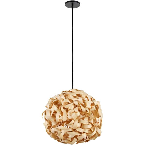 Dainolite Bailey 100Watt 1Light Black Shaded Pendant Light with