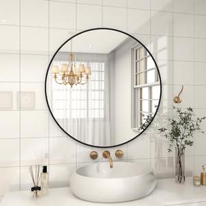 PANDEELS Frameless Round Mirror - 16 Inch Small Circle Mirror - 1 Beveled