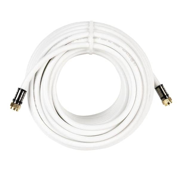 Commercial Electric 50 ft. RG-6 Coaxial Cable - White