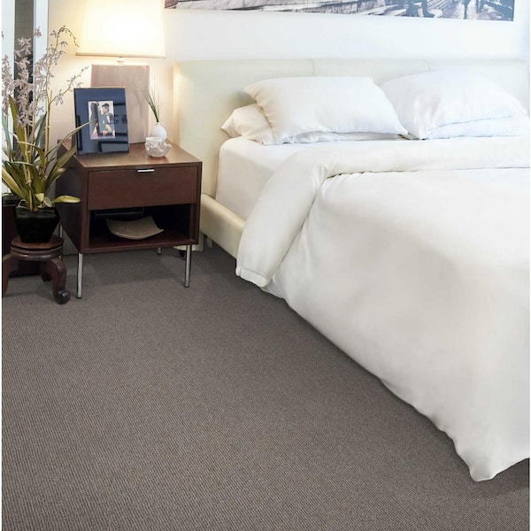 Cornerstone - Earth - Brown 13.2 ft. 42 oz. Wool Loop Installed Carpet